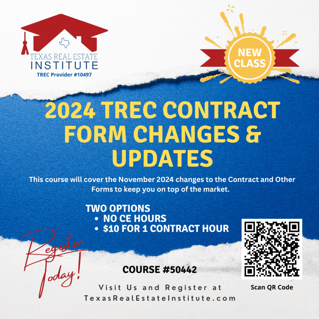 2024 TREC CONTRACT FORM CHANGES AND UPDATES - #50442 - Texas Real ...